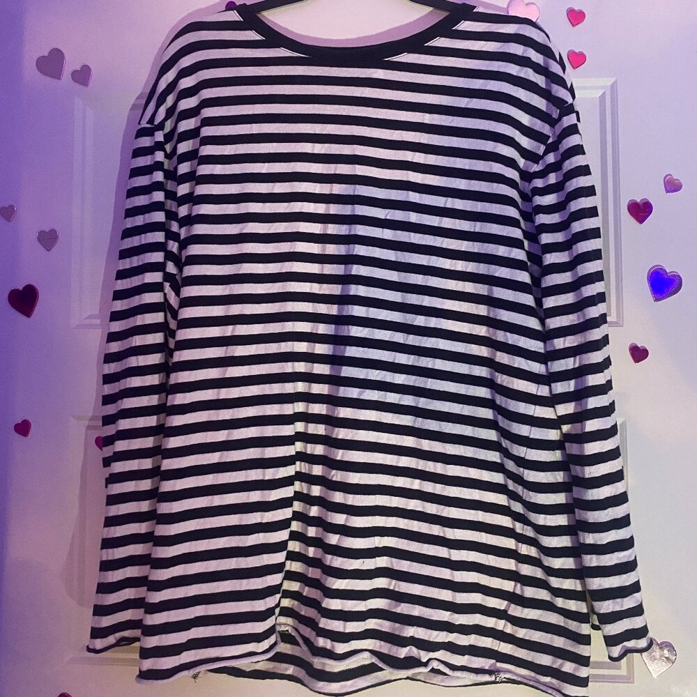 Striped Shirt Oversized Divided